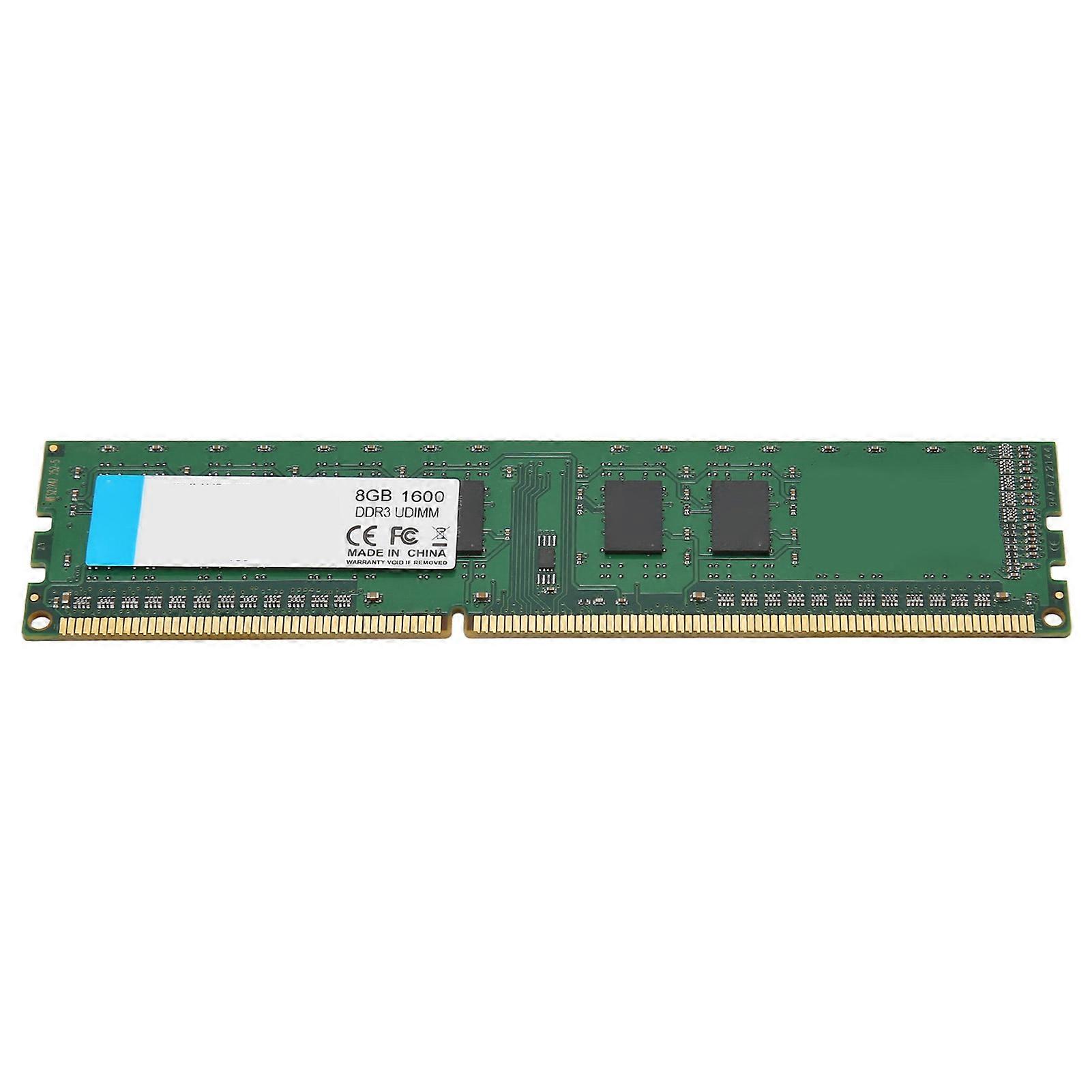 DDR3 UDIMM 1600Mhz RAM 64bit Width 40Pin Data Interface Plug and Play Professional Laptop RAM for PC 8GB
