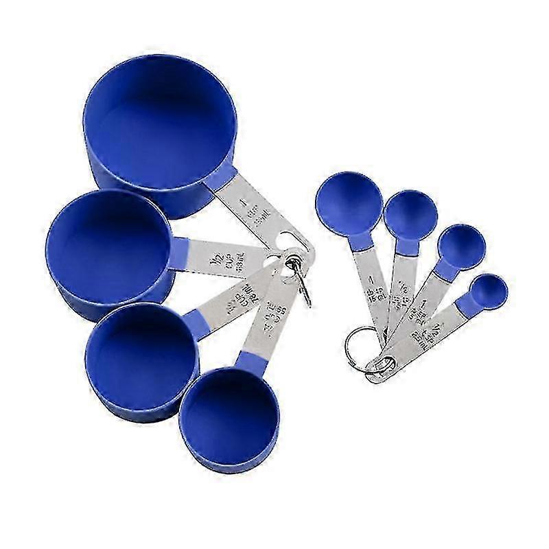 8Pcs/Set Stainless Steel Handle Measuring Spoons for Baking and Cooking