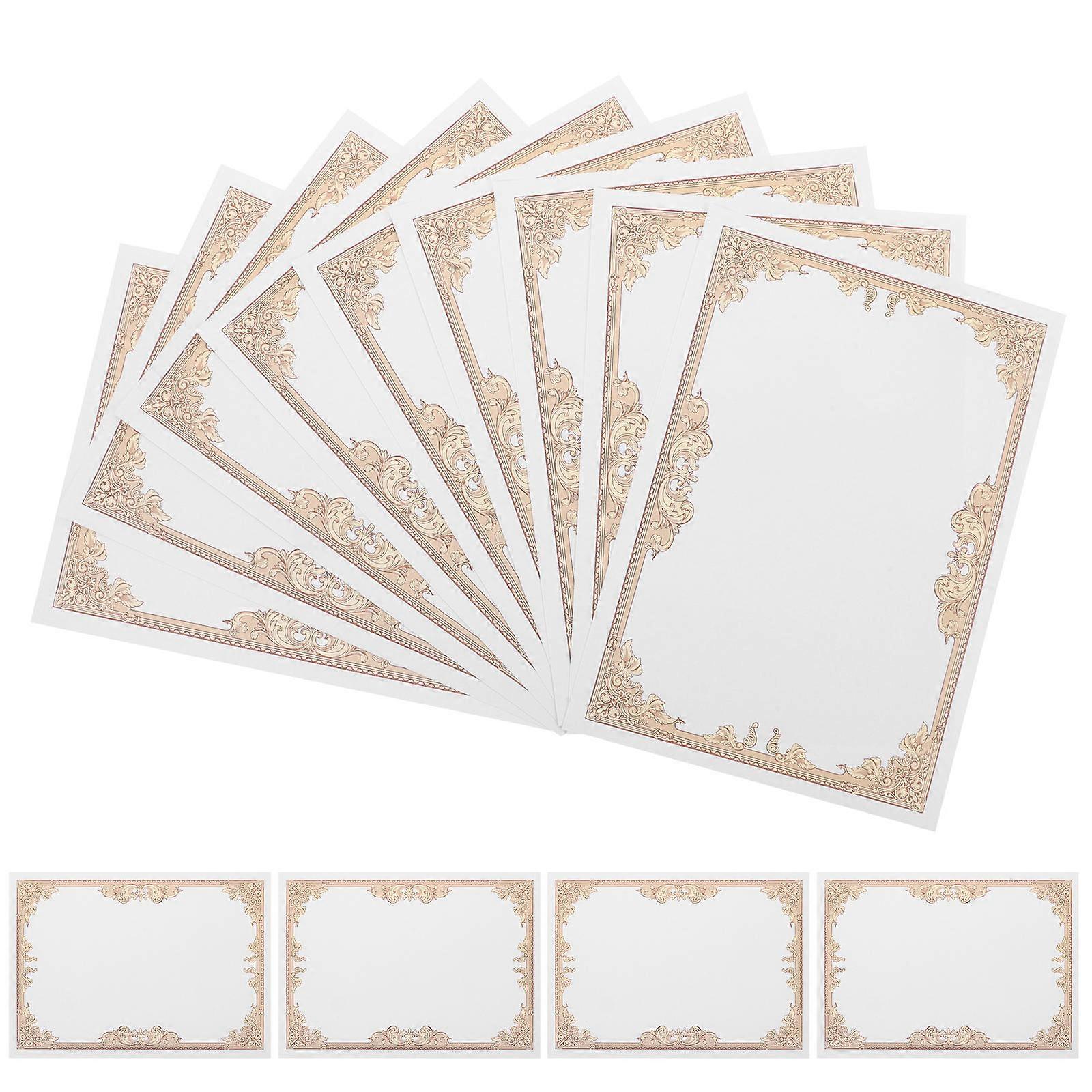 Academic Certificate Paper Certificate Papers Workmanship Classroom Awards Golden 30Set