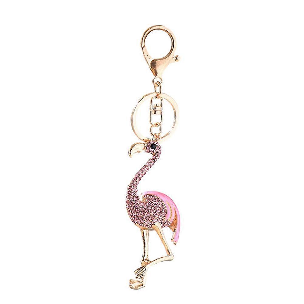 Handbag Pendant Charms Flamingo Shaped for Car Decorations 1Pc