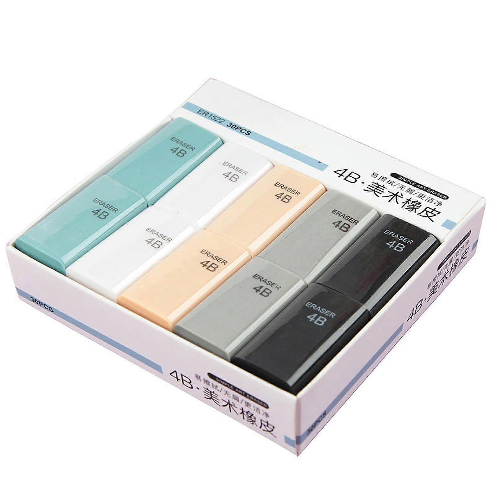 4B Art Erasers for Office Art Drawing Primary School Students Simple and Learning Stationery 10 Pcs