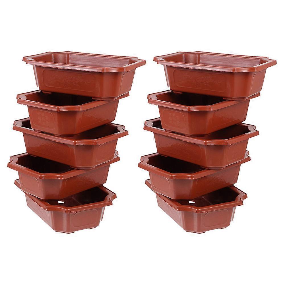 Here's a polished and professional product description for your 10pcs Rectangular Bonsai Flower Pots:
**10pcs Rectangular Bonsai Flower Pots –