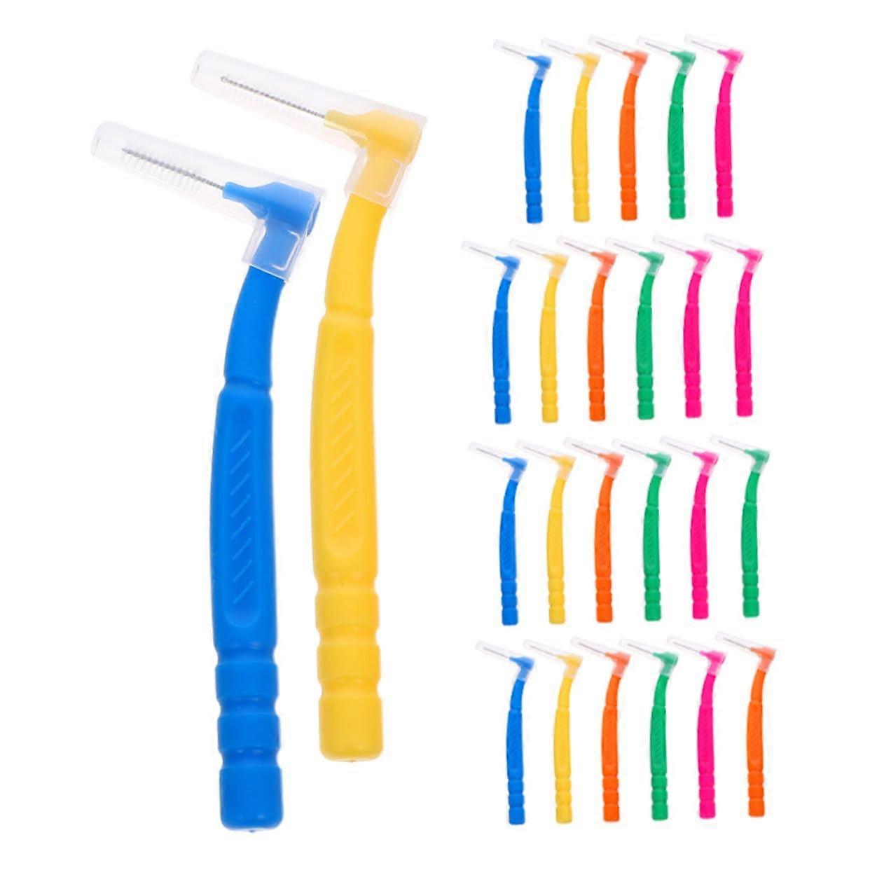 Interdental Brush Small Set, Floss-Shaped, Manual Multi-Pack, Slim Travel Toothbrush, Durable Nylon Bristles, 30 Pieces