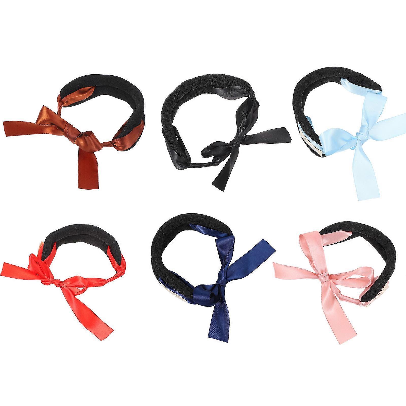 Bun Creation Hair Styling Donut Bun Maker Round Shape Assorted Color 6Pack