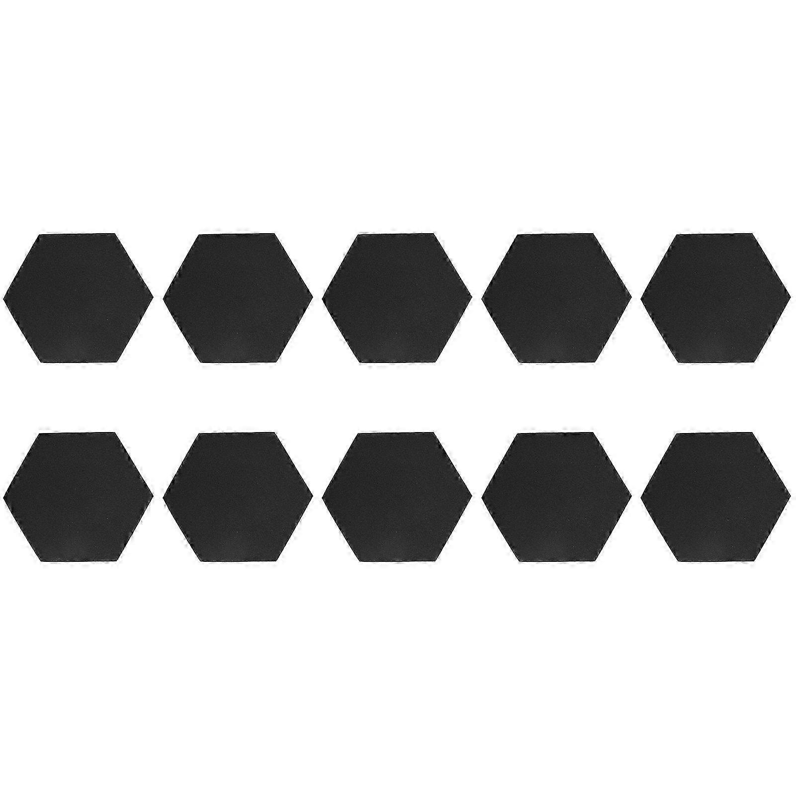 10Pcs Hexagonal Acoustic Foam Flame Retardant High Density Decorative Soundproof Wall Panels