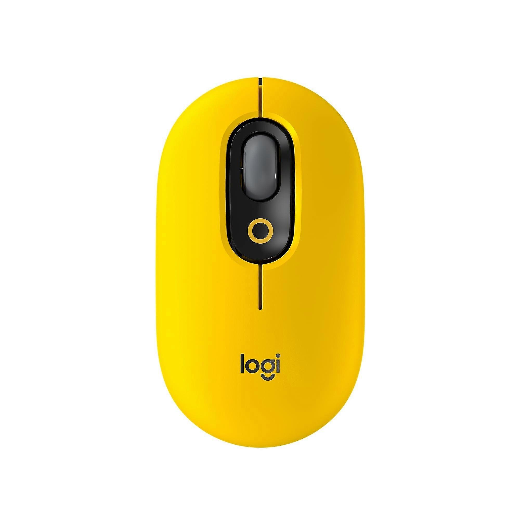 POP Mouse Wireless Mouse with Emojis, SilentTouch, Fast Scrolling, Bluetooth Yellow/Black Blast