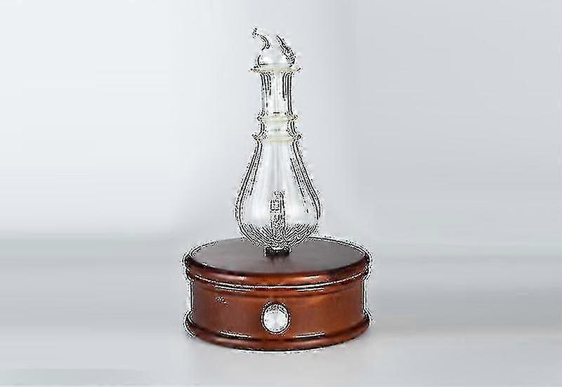 Diffusore nebulizzante di aroma di olio essenziale di vetro di bambù, diffusore di aromaterapia con luce notturna a led no