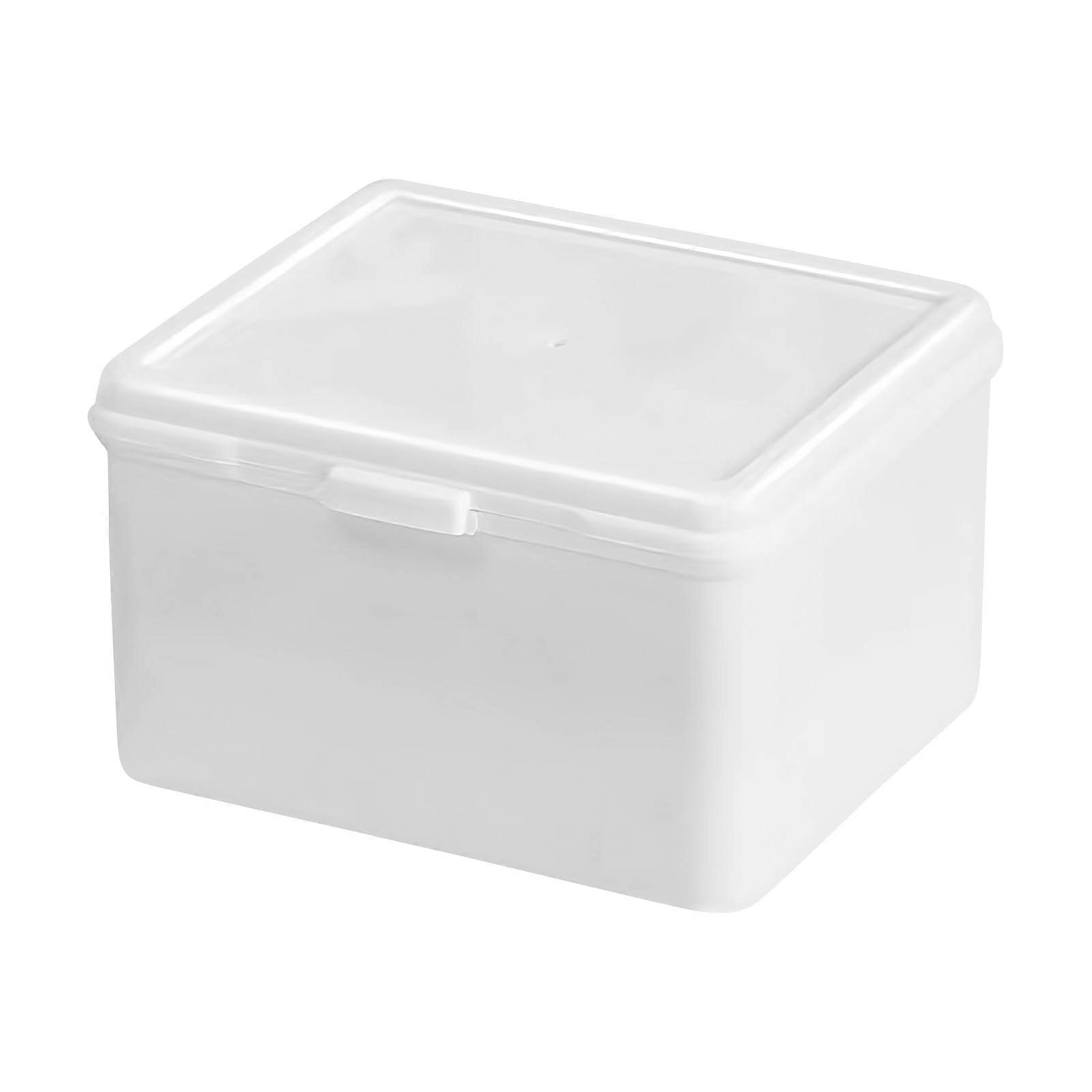 Trading Card Storage Box with Lid - White Collector's Organizer for Sports Cards, Compatible with Standard Sleeves