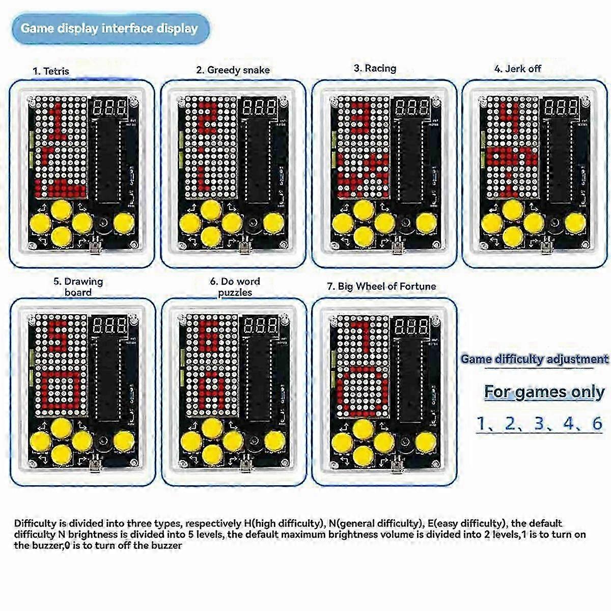 Game Console Production Kit DIY 51 Single-Chip Game Kit Classic Game Soldering Electronic Machine Ga