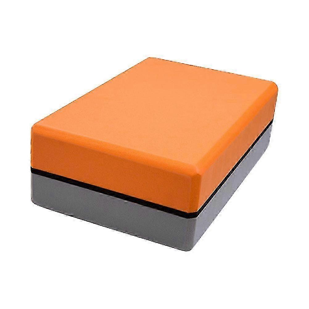High Density Eva Foam Yoga Block - Dual Color Non Slip Surface For Yoga, Pilates, Meditation