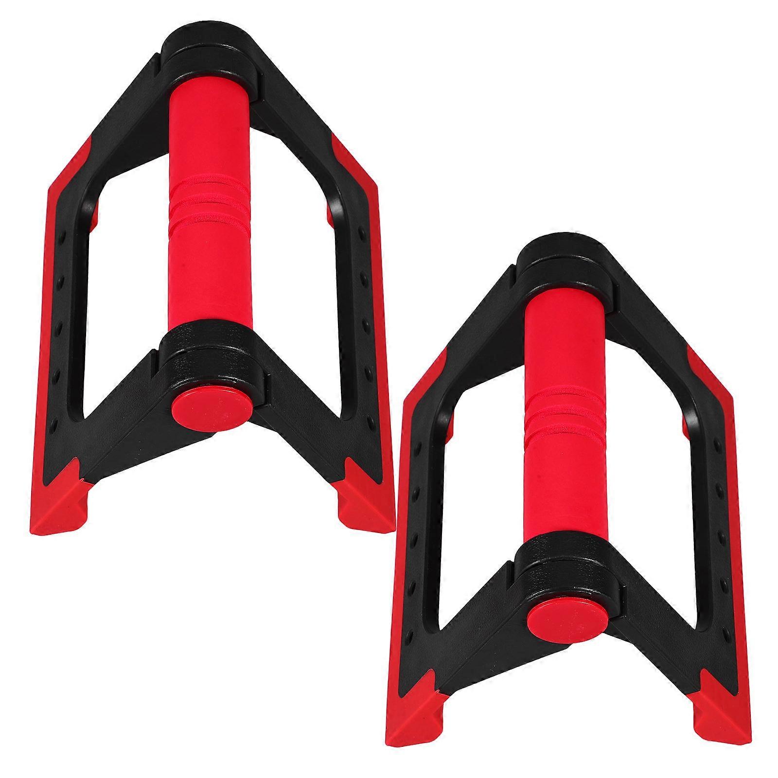 Push-Up Bars For Men Push-Ups Equipment Foldable Home Use Red 1Pair Strengthen Upper Body Strength