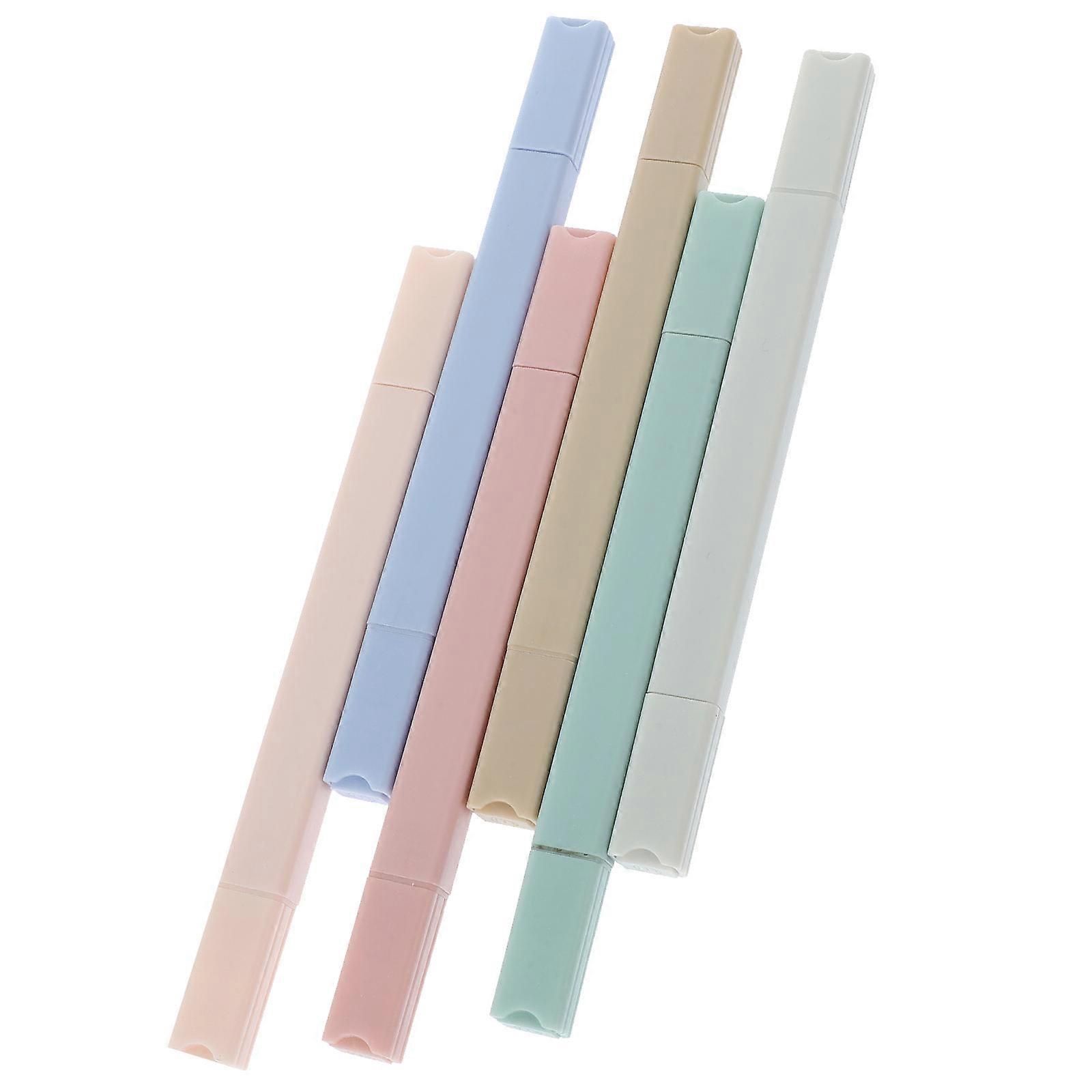 Skolmaterial Överstrykningspennor Konstmaterial Bok Markering Plast 6st