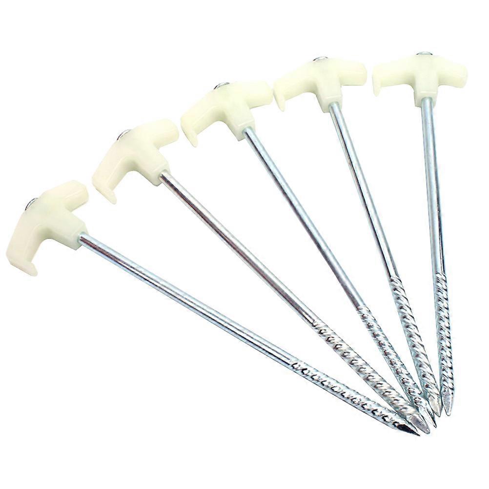 Tent Stake with Spiral Nail Design and Glow in the Dark Function for Camping 25CM