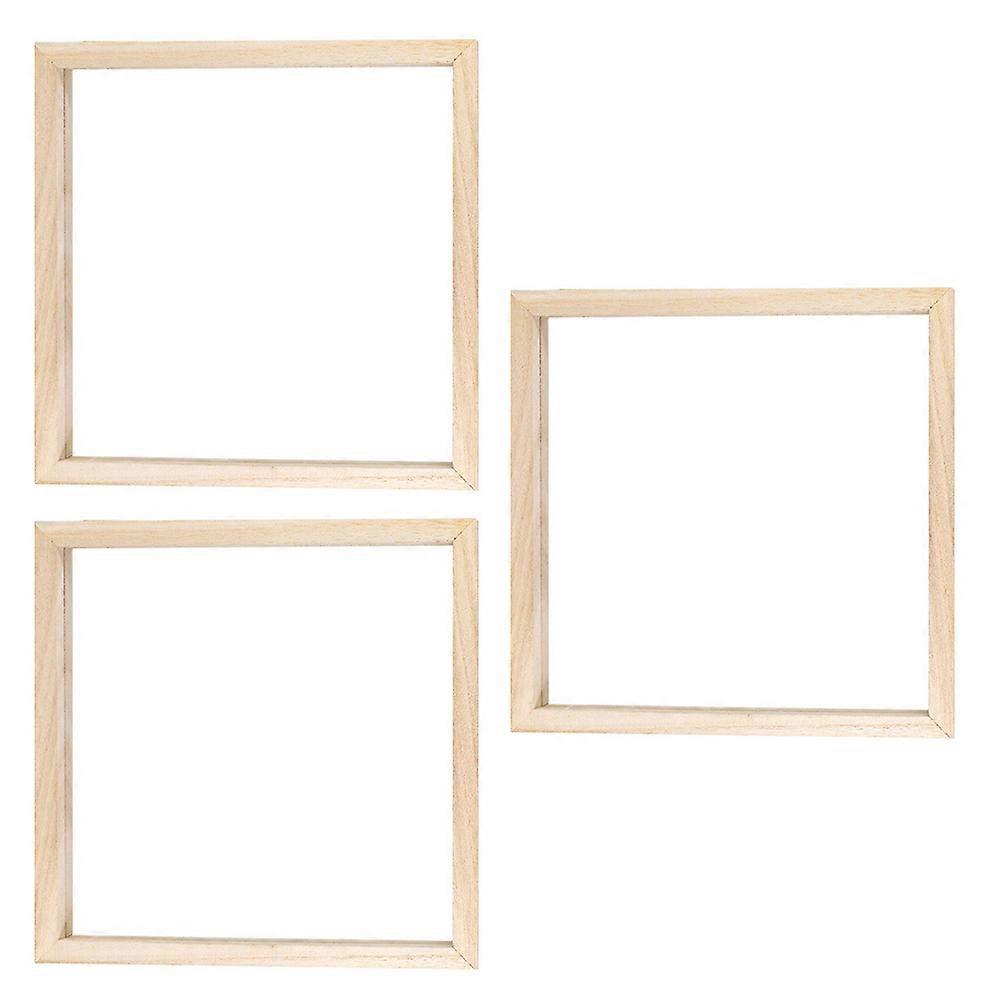Beige Synthetic Material Photo Frame Set for Decoration with Acrylic Glass for Vertical or Horizontal Display