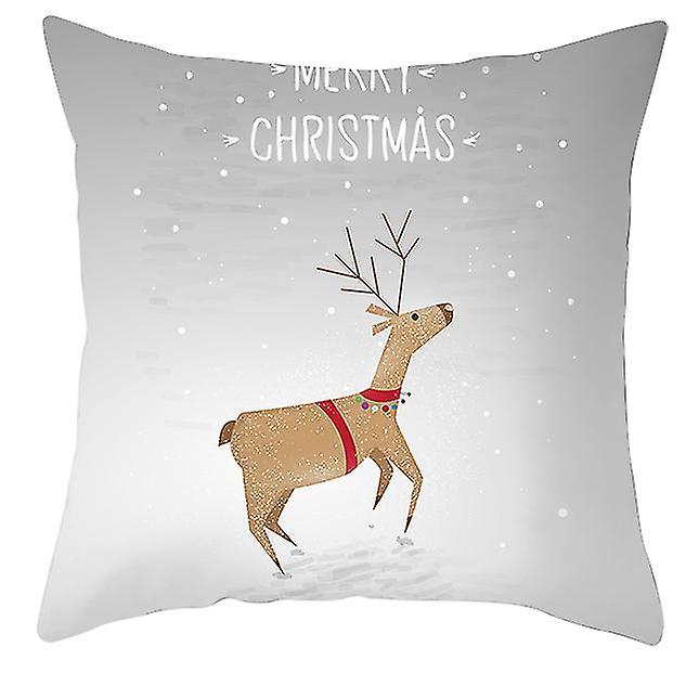 Christmas Elk Dwarf Series Decorative Pillow Case Cushion Cover* @bugu