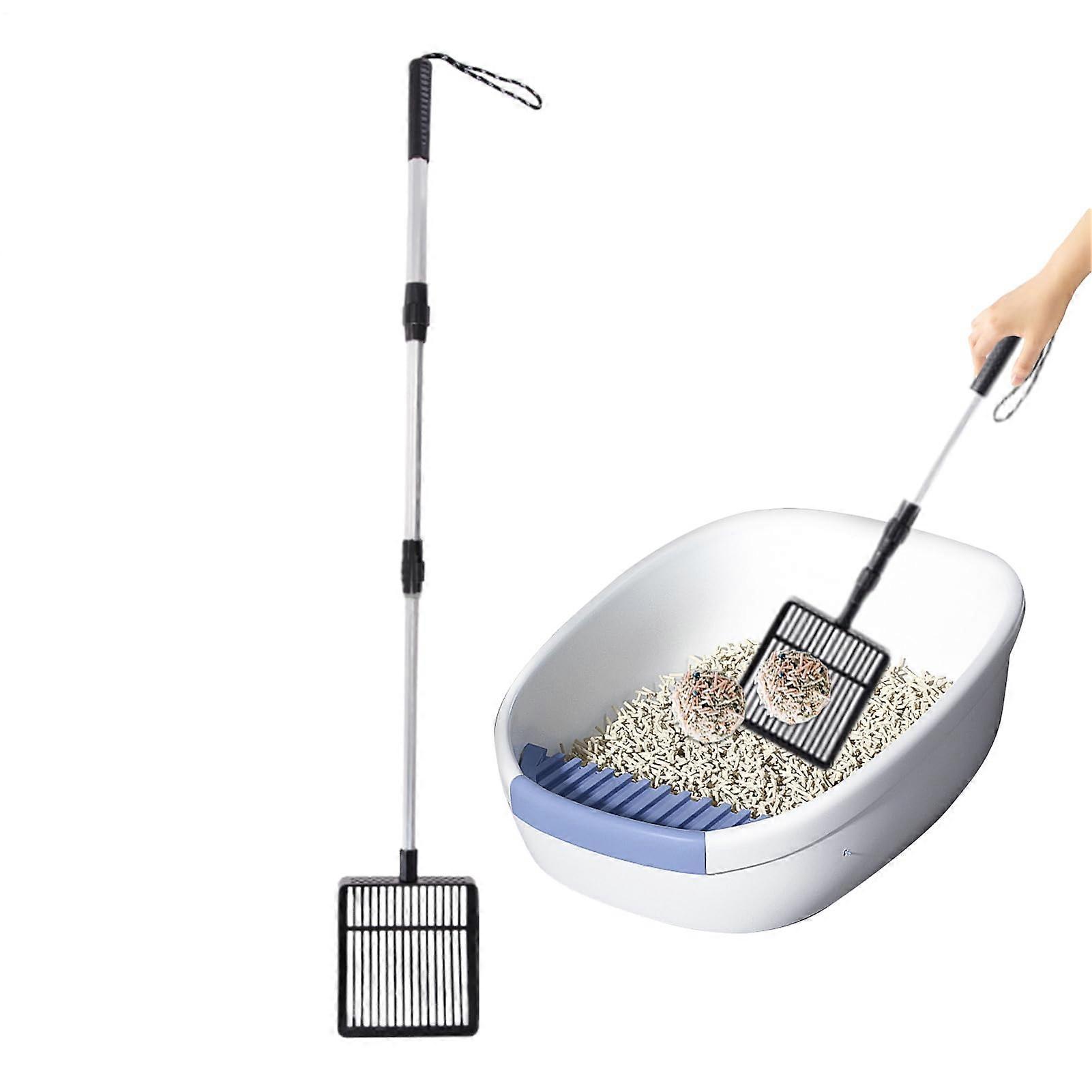 Chicken Poop Shovel Stainless Steel Extendable Cat Litter Scoop For Horse Stables Square Reusable Pet Cleaning Tool