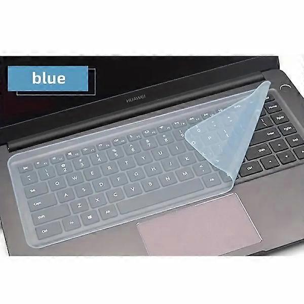 14.3 x 5.2 inch silicone keyboard cover for 15.6 inch 17.3 inch laptops with numeric keypad (blue)