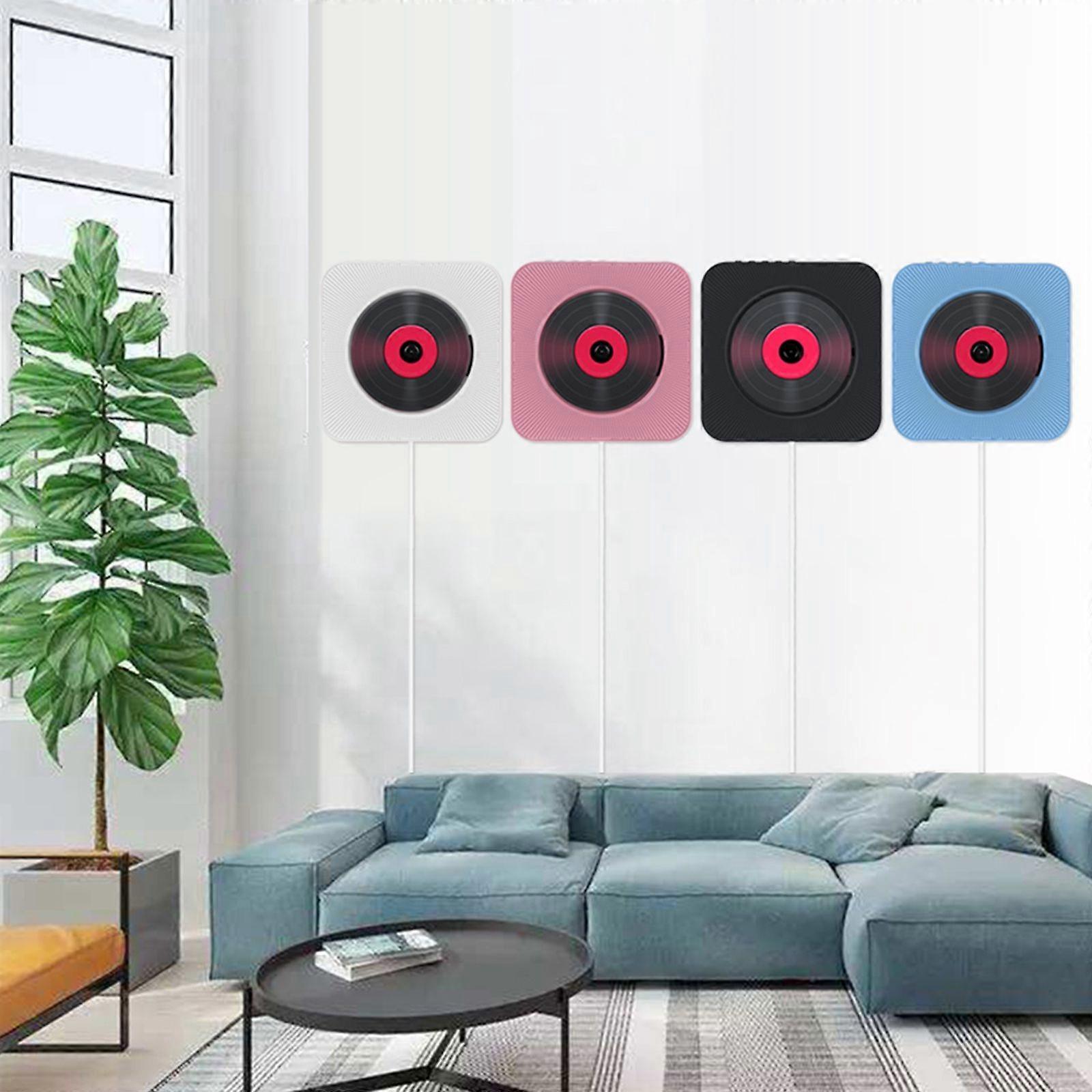 Wall Mounted CD Player Bluetooth Speakers Home Audio Boombox with Remote Control FM Radio AUX Input Headphone Output U Disk Music Player