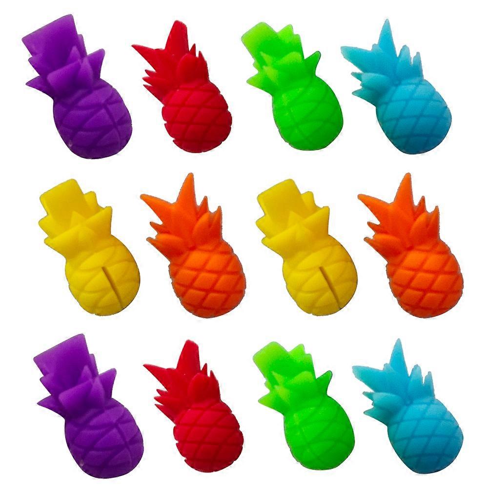 12Pcs Silicone Wine Identifier Drinking Cup Markers For Cocktail Parties And Family Gatherings Assorted Drinks