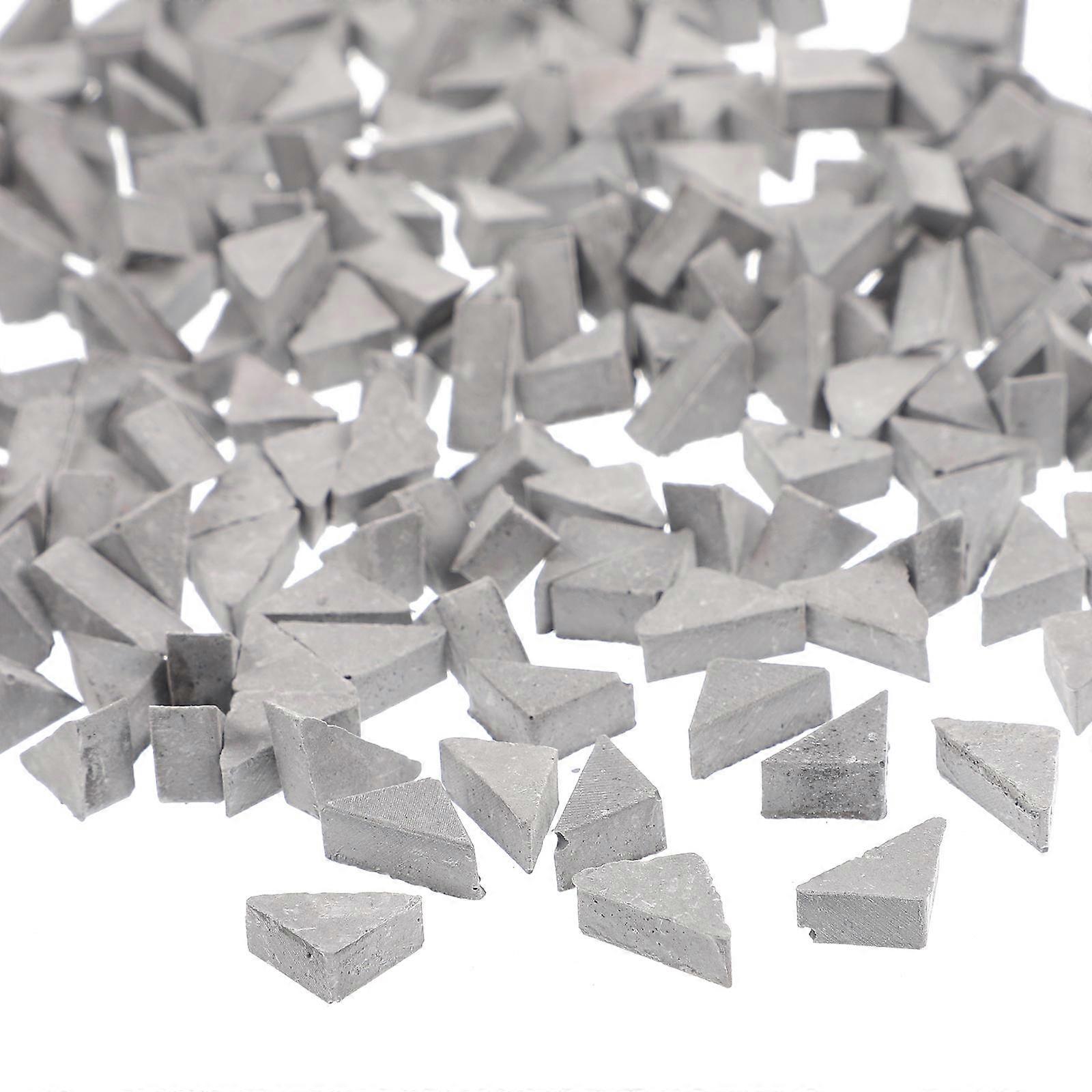 Fake Bricks 200Pcs Triangle Bricks Landscaping Accessories for DIY Projects in Grey Color with Mini Structure