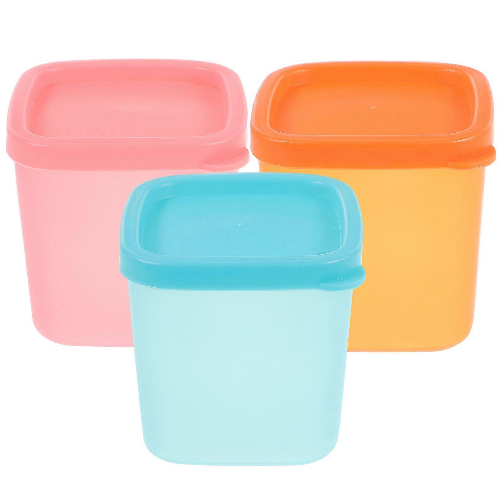 Reusable Ice Cream Containers with Lids for Freezer Made of PP Material Assorted Color