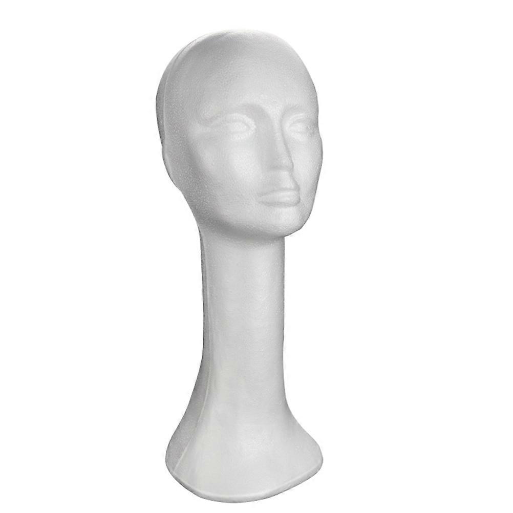 Tall Female Foam Mannequin Head for Wigs Hats Accessories Display – Stable Wig Stand with Smooth Surface for Home Salon Travel Use