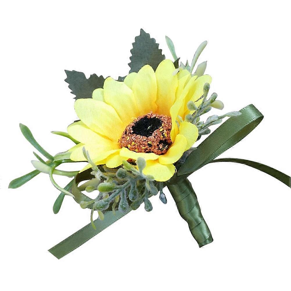 Decorative Flower Pin For Women Wedding Occasion 12x8x2cm Yellow Accessory 1Pack
