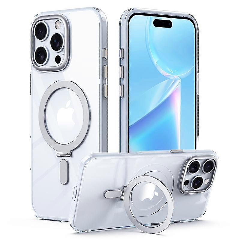 Para iPhone 16 Pro Max Capa Compatível com MagSafe TPU+Acrílico Suporte Capa de Telefone