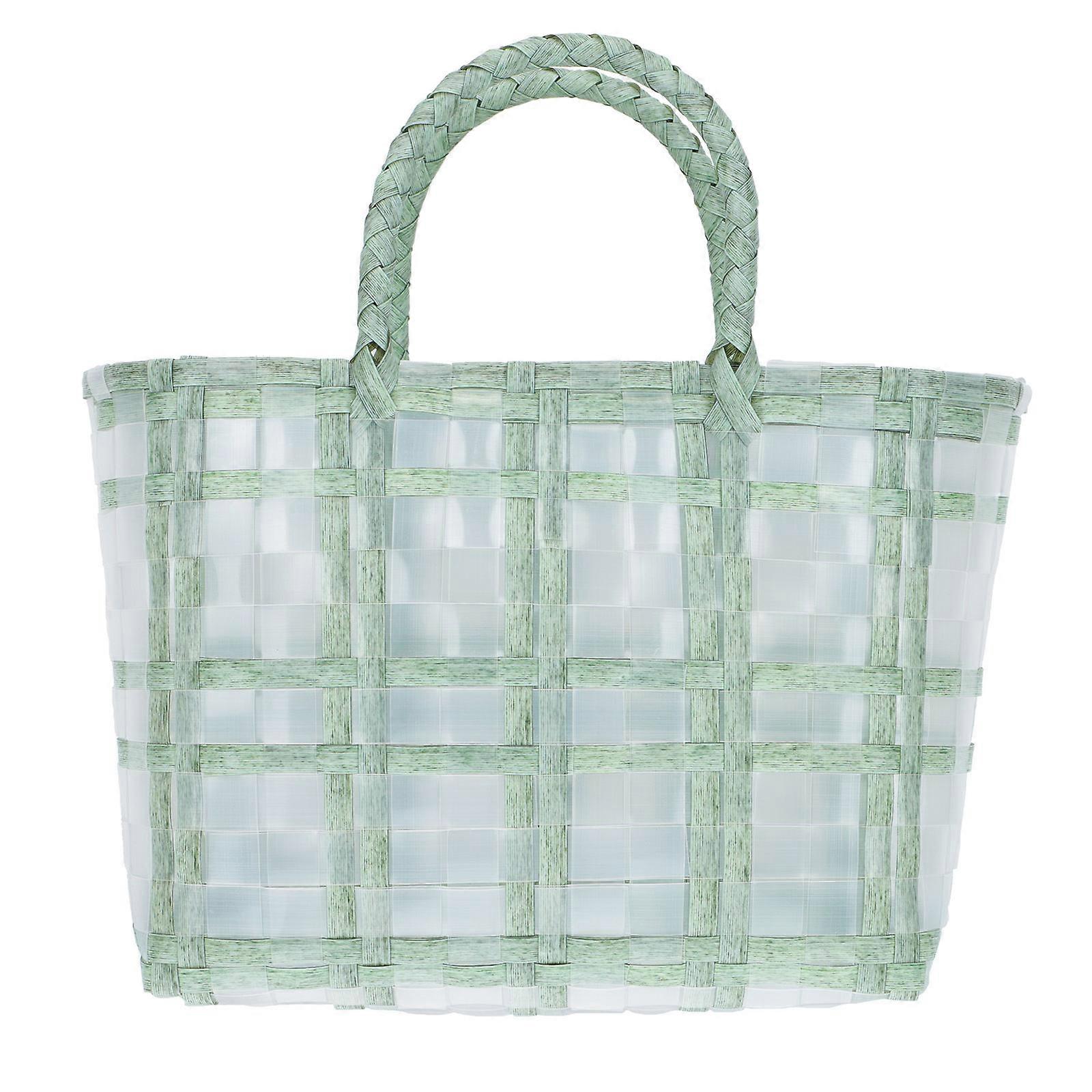 Stylish Handwoven Tote Bag for Shopping, Picnic & Daily Use – Large Storage Capacity, Lightweight & , Green Color