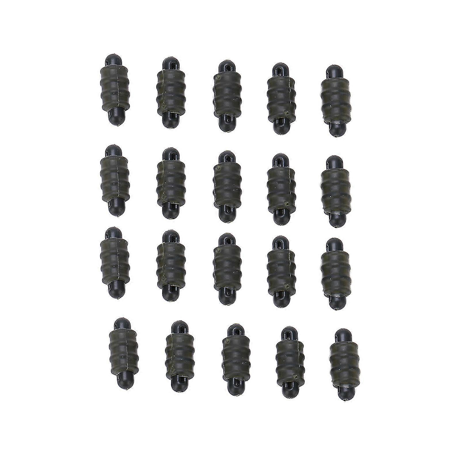 20pcs Carp Fishing Method Connectors Threaded Outside Stop Beads Feeder Accessories 2025