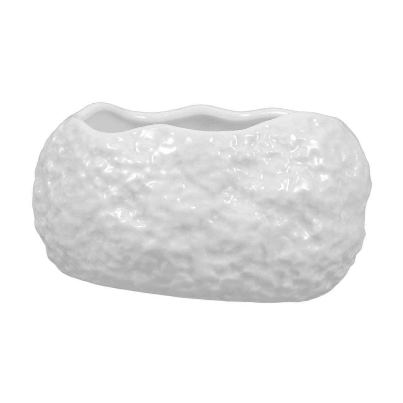 Eggshell with rock pattern porcelain fruit bowl, large decorative bowl