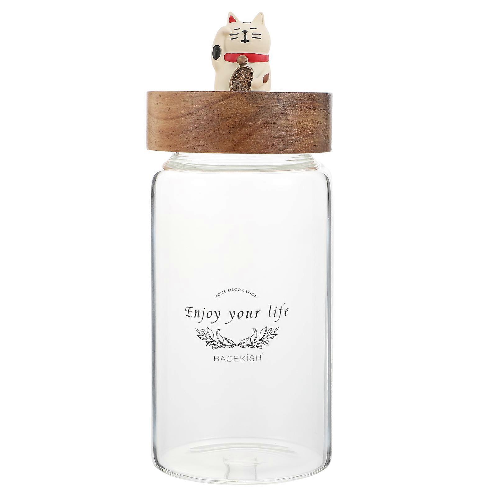 Sealed Glass Storage Jar 1Pc Kitchen Sealing Tea Container Assorted Color For Household Use Offering Effective Food Storage