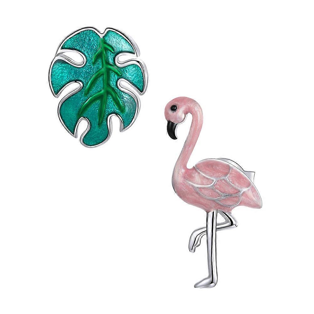 Chic Ear Studs Flamingo Earrings For Women Evening Dressing Style 1.8X0.8Cm Unique Earrings 1 Pair