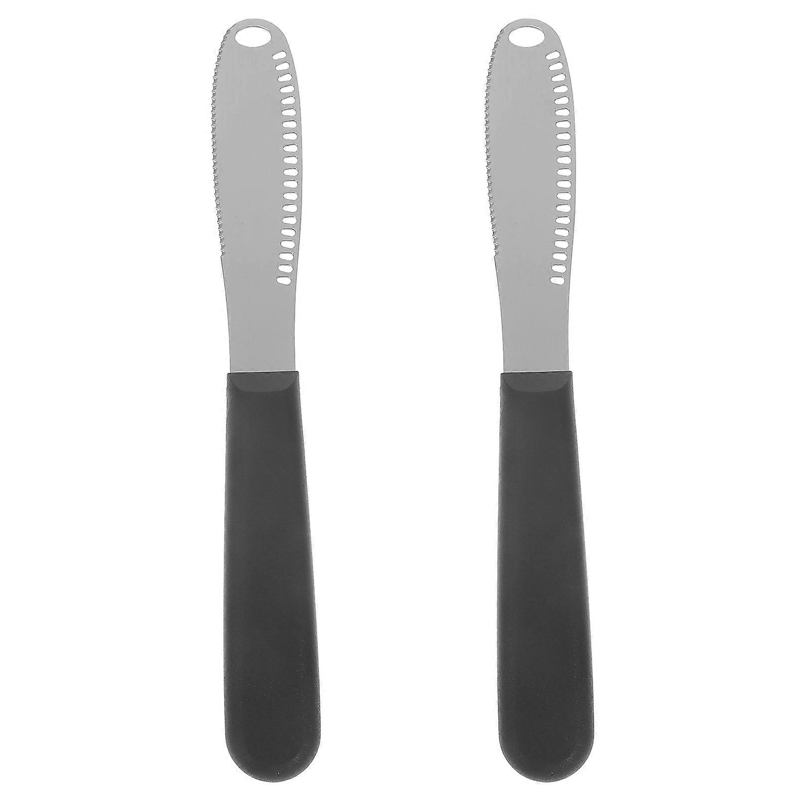 Ergonomic Stainless Steel Butter Spreader for Easy Handling and Comfortable Grip Black