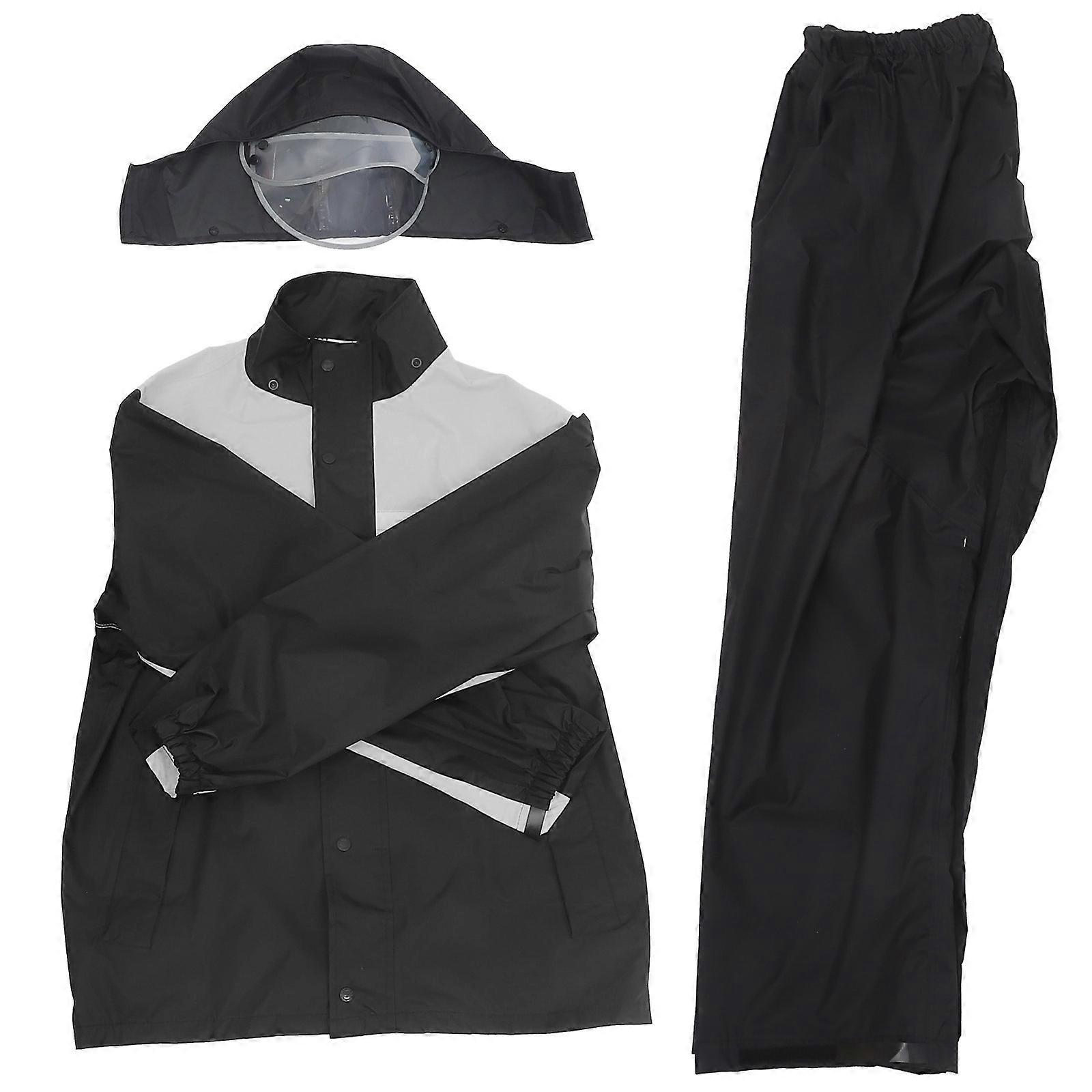 Motorcycle Rain Suit 1 Set Men Rain Pants and Jacket Combined for Outdoor Use Multi Color Designed for Harsh Weather