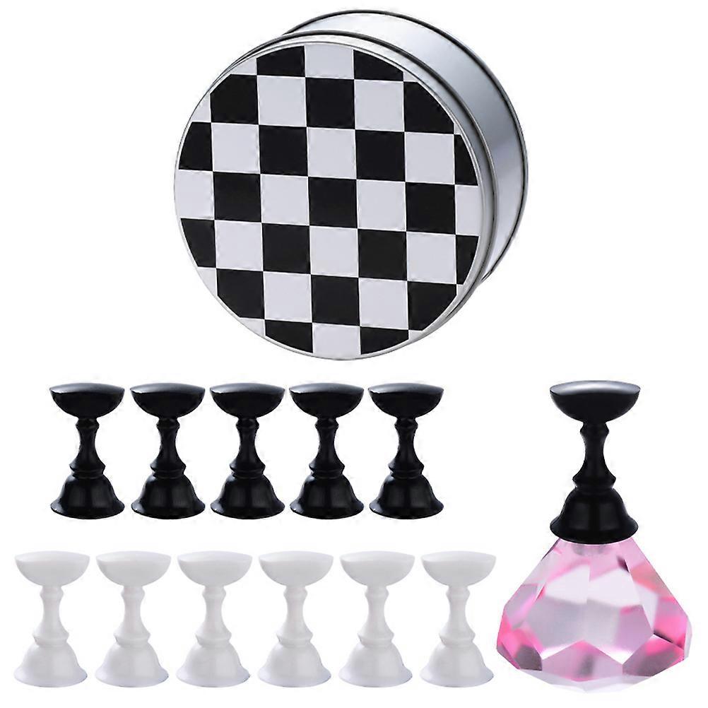 Nail Practice Base with Magnetic Stand for Nail Art Display and Manicure Use Assorted Color PVC