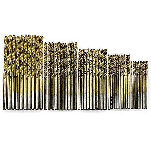 HSS High-Speed Steel Drill Bit Set 1/1.5/2/2.5/3 mm, Coated, 50 Pieces, Precision Tool for Metalworking