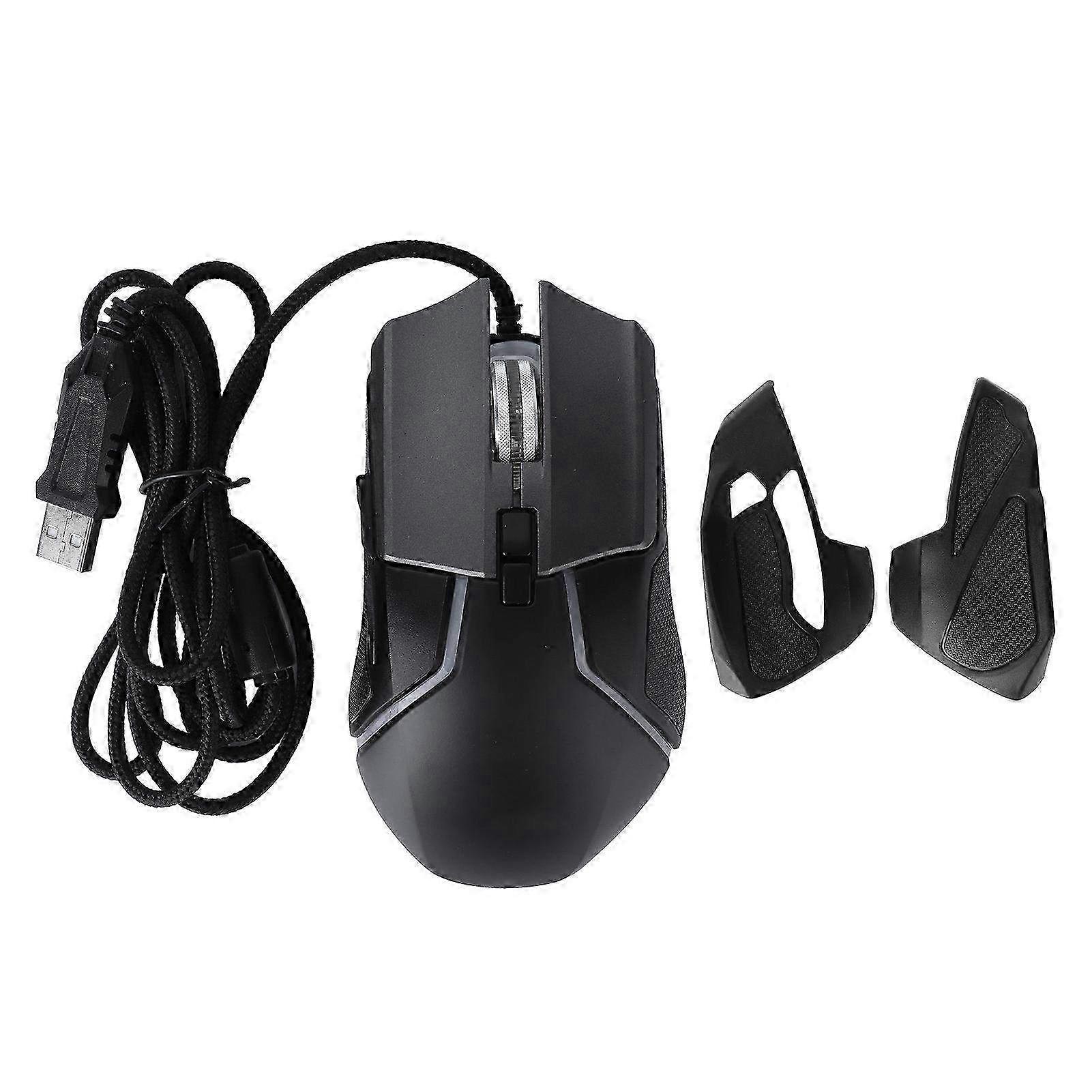 Ergonomic Gaming Mouse with Adjustable DPI & RGB Lighting - Wired Mechanical Mice for Desktop & Laptop Gamers