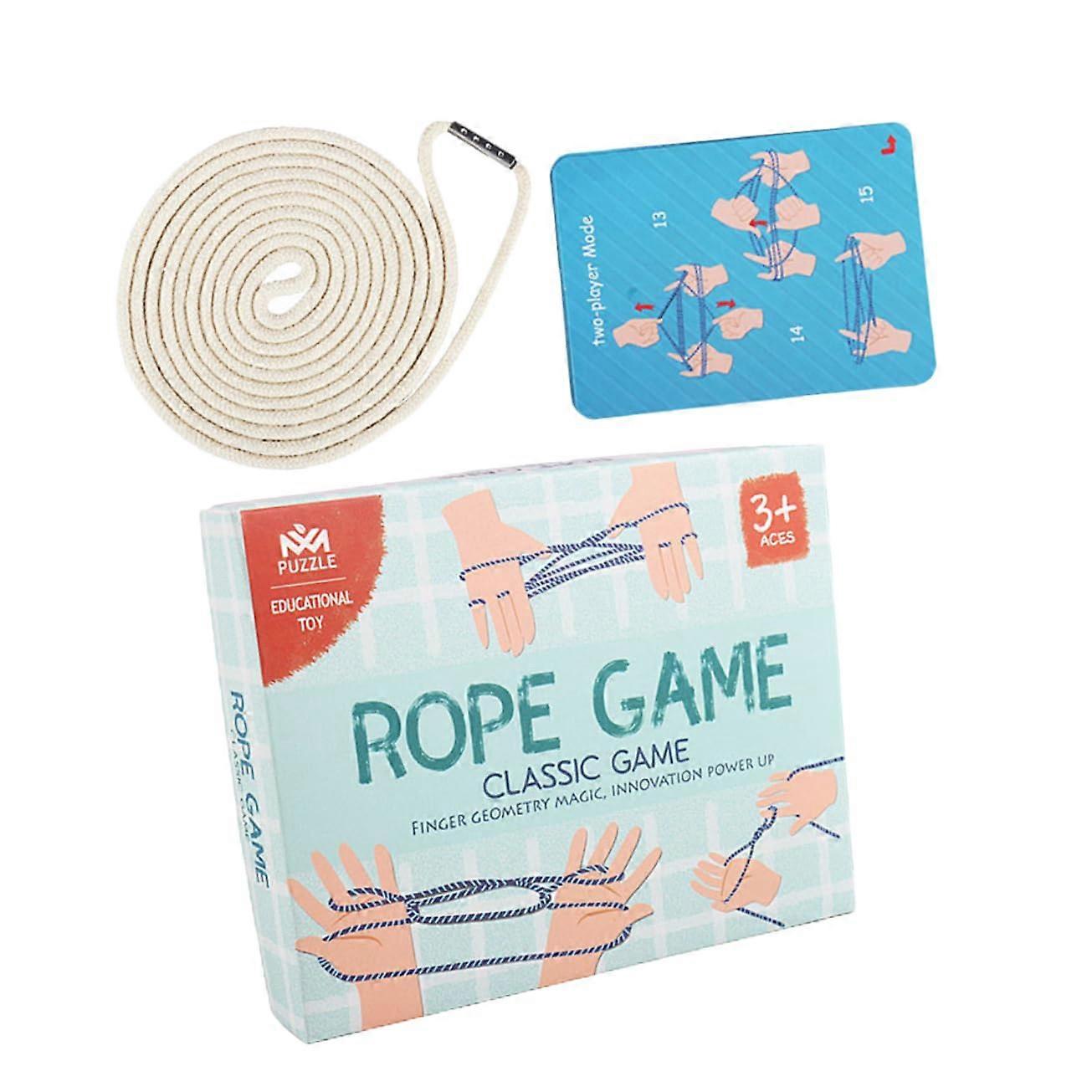 1 rope finger game for creativity, dexterity, and communication, for parties, travel, and nostalgic family fun.