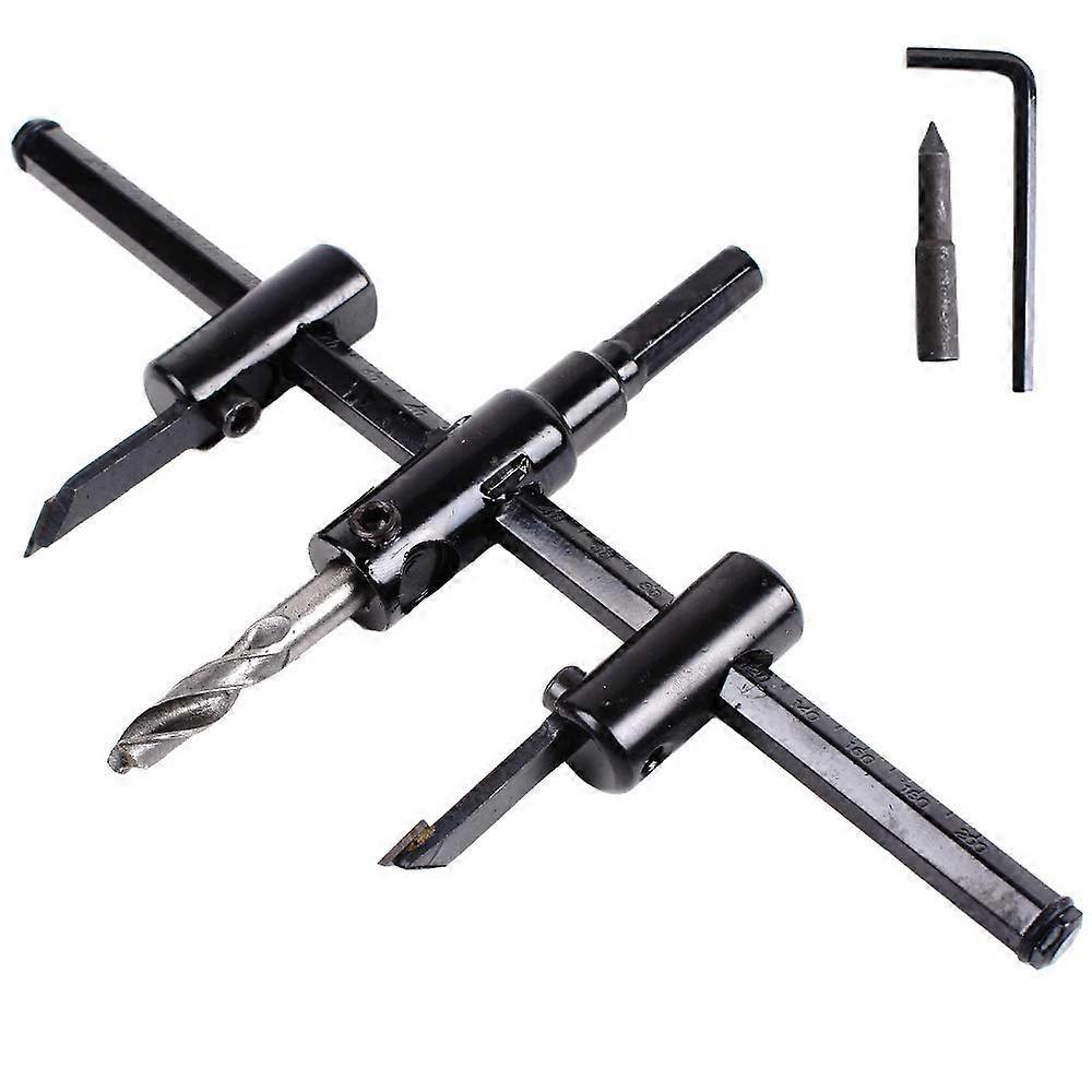 Adjustable Circle Hole Cutter Saw Kit for Woodworking, 30-200 mm Diameter, Standard Rotary Hole Saw Tool