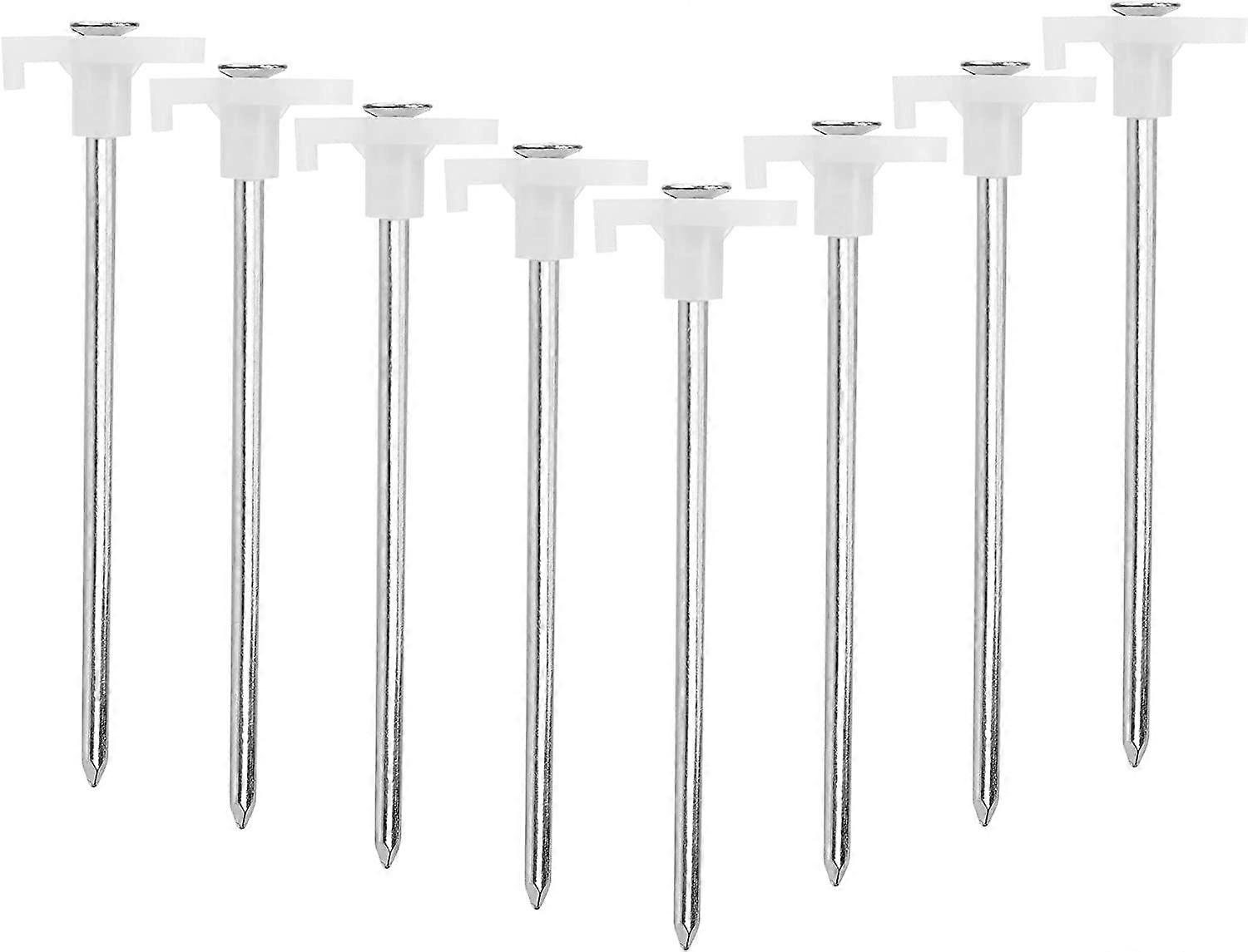 8 パック スチール テント ステーク - 蛍光栓