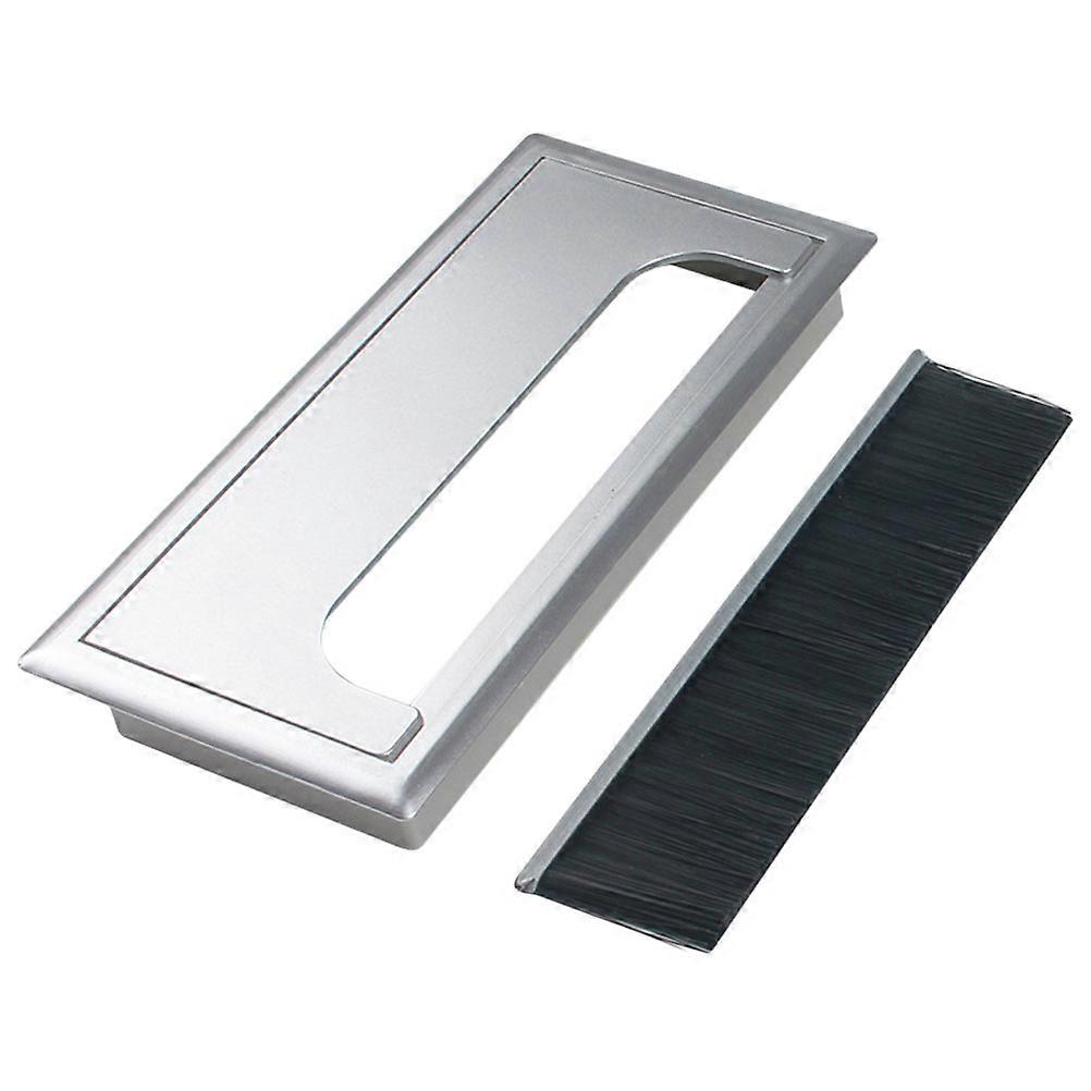 Here's a well structured product description and key features summary for the **5pcs Rectangular Aluminum Cable Cover Outlet Wire Box Desk Grommet