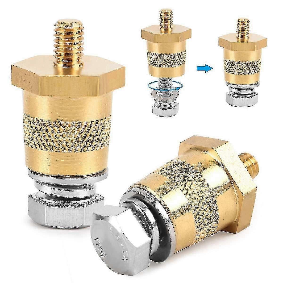 2-Piece M6/M8 Thread Battery Pole Adapter Terminal Connectors for Secure Fittings