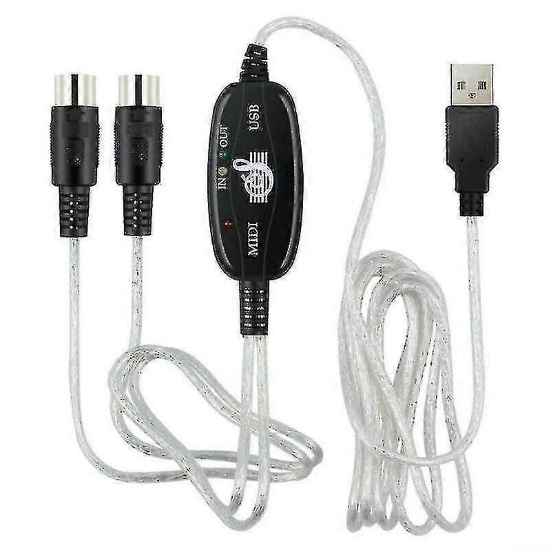 USB MIDI Interface Converter Cable for PC Music Keyboard Adapter