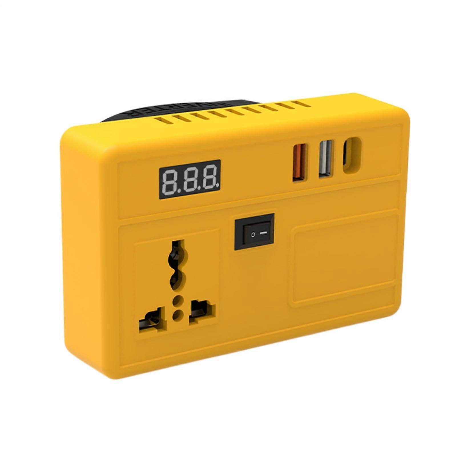 Portable Power Inverter, AC to DC Converter for OntheGo, 21V to 220V Voltage Transformer for Travel, Home, and Construction Sites