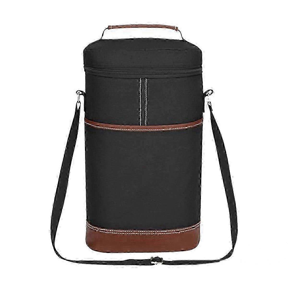 Leak-Proof and Insulated Wine Carrier Bag for 2 Bottles - Perfect for Gift Giving