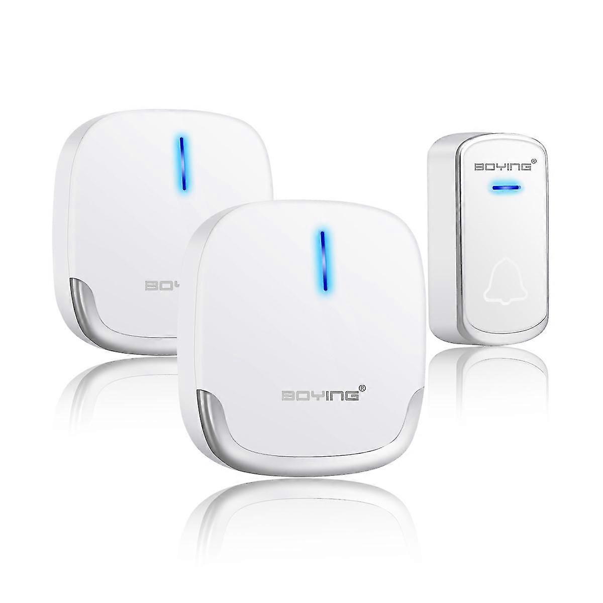 A909-2 Cercapersone wireless per la casa a lunga distanza - Pulsante campanello negozio uno a due - Cercapersone di emergenza