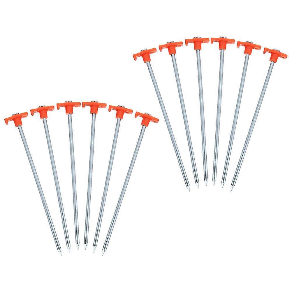 Metal Rock Stakes 12Pcs For Awnings And Tarps 6X250Mm Durable Construction Wind Resistant