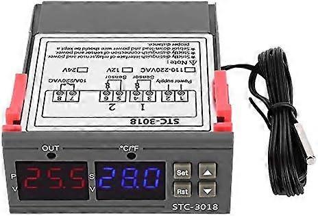 2025 Latest Model  Digital Temperature Controller, STC-3018 Digital LED Temperature Controller Temp Control Thermostat Switch Temperature