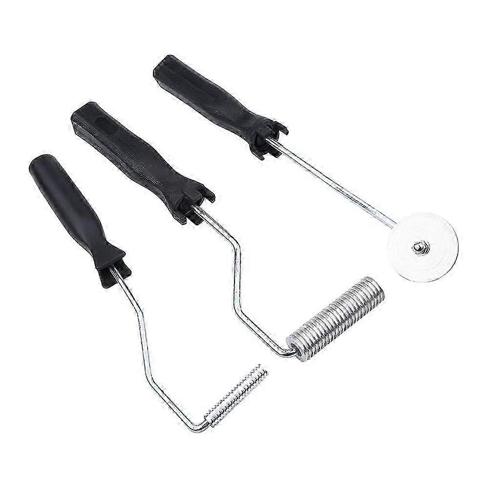 Roller,3PCS Alloy Hand Lay-Up Tools Fiberglass Bubble Laminating Cleaning and Defoaming Roller Kit Paddle Tool